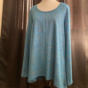 Jones New York Heather Blue/Gray Tunic, Women's L